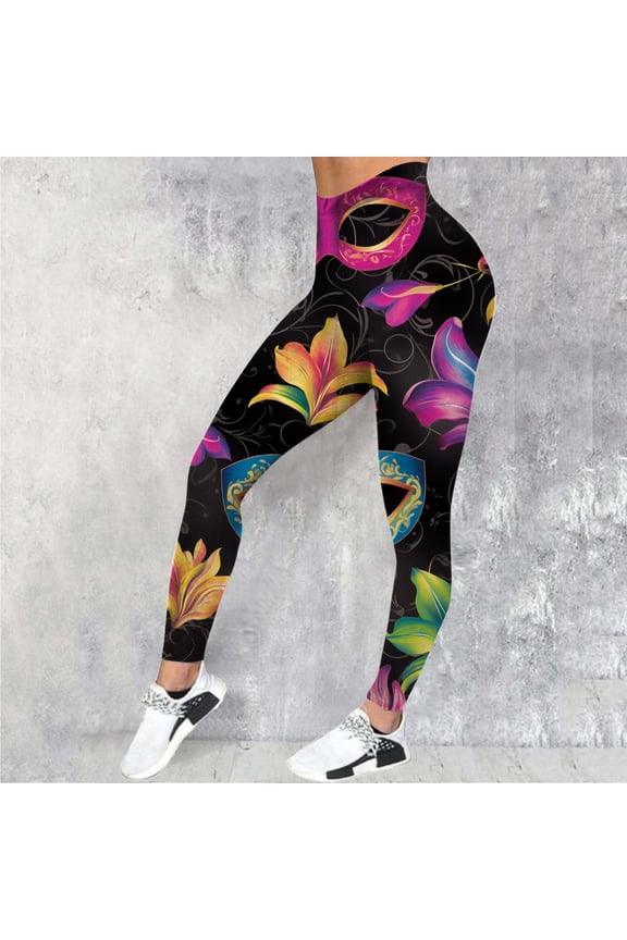 Womens Casual Carnival Colorful Feather Printing Tight Lifting Leggings Pants Lift Shorts Maternity Work Pants And Leggings for Women plus Size Womens Leggings Cute Pants for Women Maternity Summer