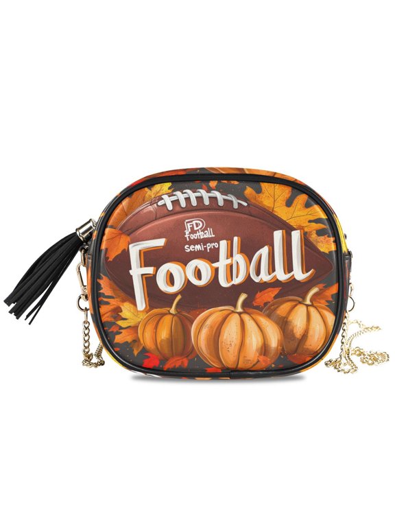 Womens Casual Chain Shoulder Bag Simple style Autumn Football Crossbody Bag