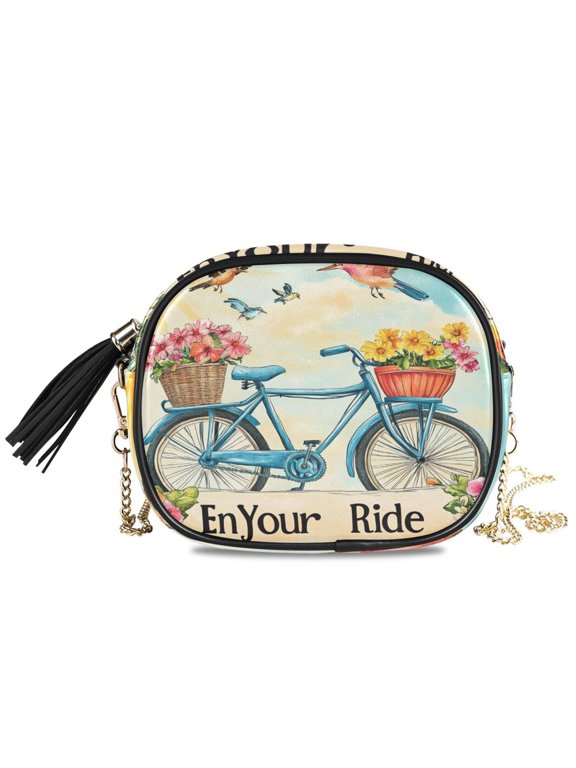 Womens Casual Chain Shoulder Bag Simple style Enjoy Your Ride Crossbody Bag