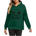 thumbnail image 1 of Womens Casual Christmas Long Sleeve Tee Shirts Cropped Sweatshirt Pullover Fall Sweaters Off The Shoulder Zip Up Sweatshirt Lightweight Fall Tops, 1 of 6