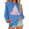 thumbnail image 1 of Womens Casual Christmas Long Sleeve Tee Shirts Fall Sweatshirt 2025 Long Sweaters With Pockets Off The Shoulder Sweatshirt Girls Fall Tops, 1 of 6