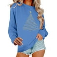 thumbnail image 1 of Womens Casual Christmas Long Sleeve Tee Shirts Striped Sweatshirt Cropped Long Sweaters Open Front Fall Tops 2025 Fall Tops, 1 of 6