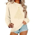 thumbnail image 1 of Womens Casual Christmas Long Sleeve Tee Shirts Women'S Sweatshirt Hoodie Fall Sweaters Crewneck Sweatshirt Athletic Fall Tops, 1 of 6