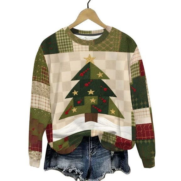 Womens Casual Christmas Tee Shirts Fall Sweatshirts Plus Size Cardigan Sweaters Long Fall Tops Long Sleeve Blouses Floral