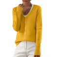 thumbnail image 1 of Womens Casual Crewneck Long Sleeve Open Front Knitted Cardigans Lightweight Button Down Sweater Cardigans Outerwear Tops, 1 of 9