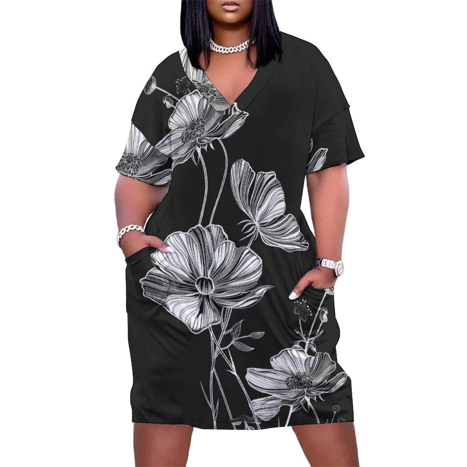 dusty blue long dress Cicinia Mother Of The Bride V-Neck Short Sleeves Sequin Lace Tulle Sheath Tea Length 12 Black women wearing Lorevine length skirt flows gracefully Color:Coastal Blue SAT