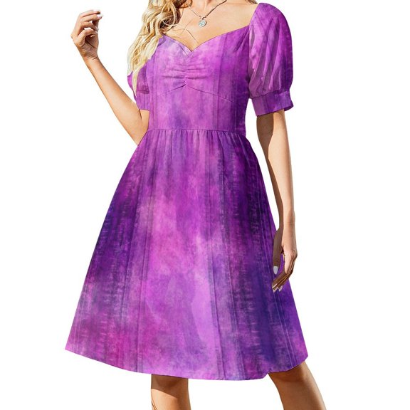 Womens Casual Dresses Colorful Tie Dye Vortex Short Sleeve Dress Summer Dresses for Women 2025