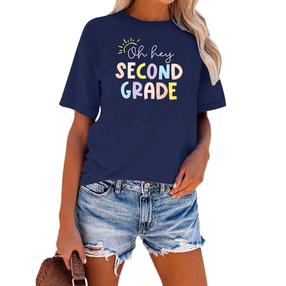 Womens Casual Fashion Printed Crew Neck Short Sleeve Pullover T Shirt Long Sleeves Women Long Sleeve Women Running Lightweight T Shirts Women Women Medium Shirts Tech Stretch Fashion Womens T Shirt