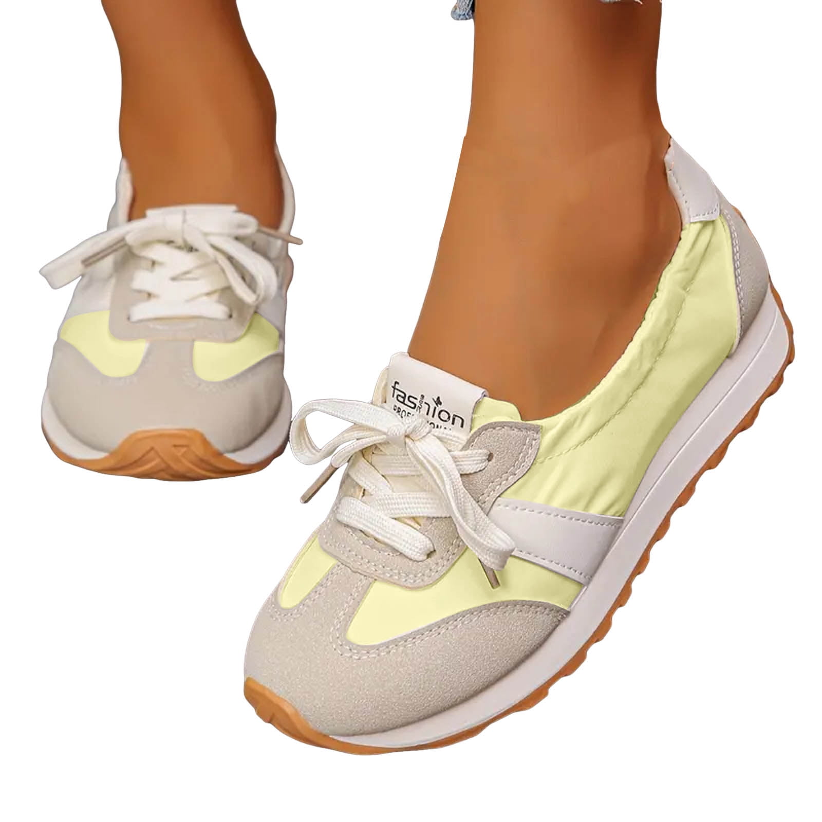 Womens Casual Fashion Sneakers Comfort Trendy Elastic Slip on Walking Flats Non Slip Nursing Work Loafers