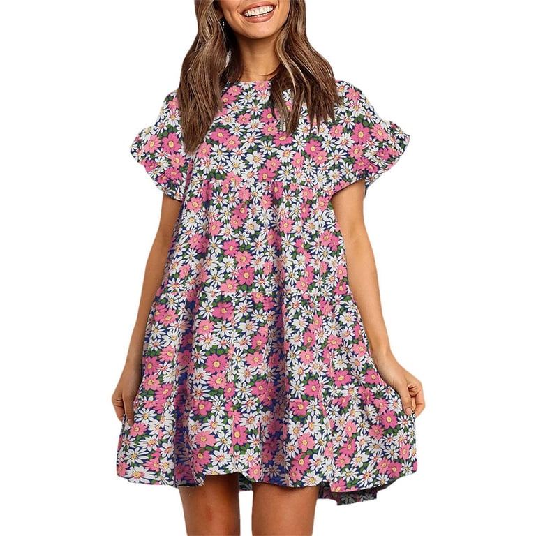 princess polly baby blue dress Coolmee Boho Dresses for Women Spring Summer V Neck Ruffle Sleeve Belted  Swiss Dot Flowy Ruffle Beach Mini Dress Wine Red M : Target