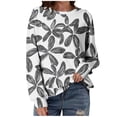 thumbnail image 1 of Womens Casual Graphic Print Sweatshirt Crew Neck Long Sleeve Sweatshirts Soft Lightweight Pullover Tops, 1 of 7