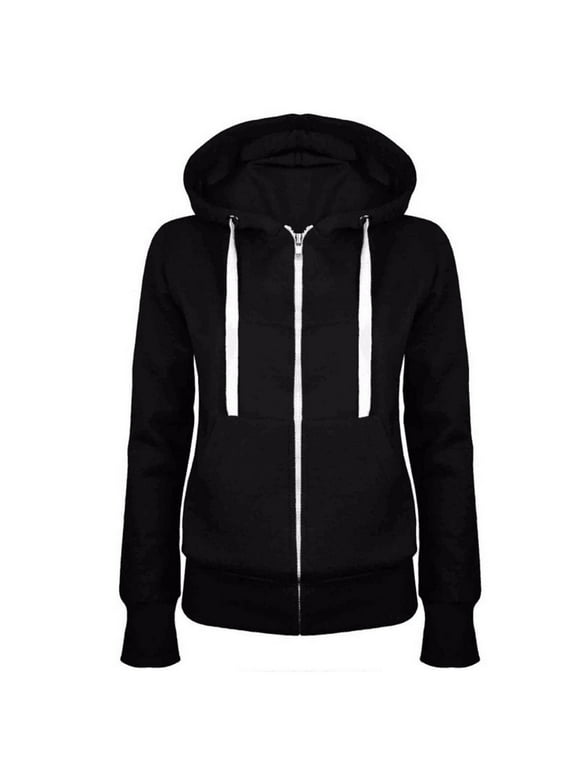 Womens Casual Hooded Slim Zipper Fleece Sweater Coat Summer Cute Graphic Tees Workout T-Shirts Tops Ladies Going Out Party Tshirts A531-15735