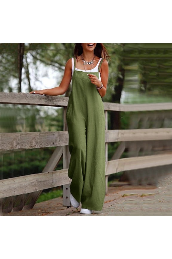 Womens Casual Jumpsuit Comfortable Shoulder Strap Loose Jumpsuit Pocket Summer Fashion Jumpsuit Womens Rompers Casual Jumpsuits for Women Denim Jumpsuit Women Fabric Overalls Maternity Dungarees