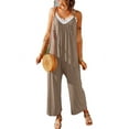 thumbnail image 1 of Womens Casual Jumpsuits Light Brown S, 1 of 2