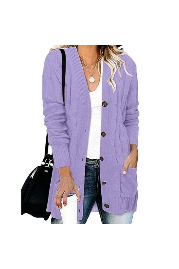 Womens Casual Knit Cardigan Sweater Large Size Loose Button Women plus Size Sweaters for Women Insulating Jacket Women 5x Swing Coat Winter Jackets for Women plus Size 3xl Womens Winter Jacket Womens