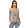 thumbnail image 1 of Womens Casual Leopard Print Spaghetti Strap Soft Racerback Tank Top, 1 of 5