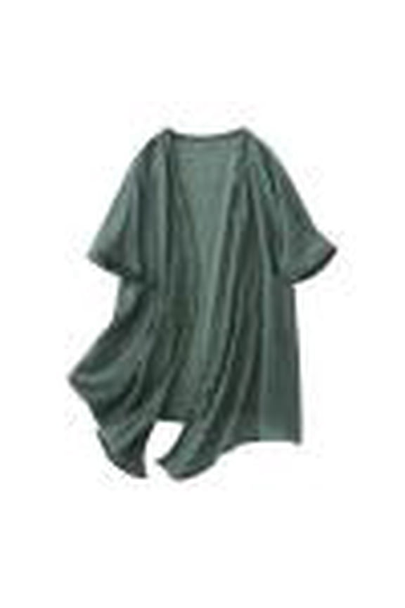 Womens Casual Lightweight Cardigans with Pocketes Long Sleeve Open Front Cardigan Thin Summer Beach Cover Up