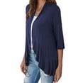 thumbnail image 1 of Womens Casual Lightweight Open Front Cardigans Soft 3/4 Sleeve Summer/Fall Ruffles Cardigan Shermie, 1 of 4