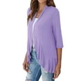 thumbnail image 1 of Womens Casual Lightweight Open Front Cardigans Soft 3/4 Sleeve Summer/Fall Ruffles Cardigan Shermie, 1 of 4