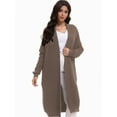 thumbnail image 1 of Womens Casual Long Cardigan Long Sleeve Open Front Sweater Coat Outerwear, 1 of 6