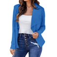 thumbnail image 1 of Womens Casual Long Sleeve Blazers Solid Color Knit Work Office Open Front Jacket Lightweight Business Loose Cardigans, 1 of 5