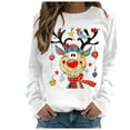 thumbnail image 1 of Womens Casual Long Sleeve Graphic Tee Shirts Crew Neck Sweatshirts Pullover Tops For Women, 1 of 7
