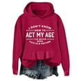 thumbnail image 1 of Womens Casual Long Sleeve Graphic Tee Shirts Hooded Sweatshirts Pullover Tops For Women, 1 of 5