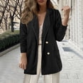 thumbnail image 1 of Womens Casual Long Sleeve Open Front Lapel Button Work Suit Jacket Loose Fall Outwear With Pocke plus Size Lightweight Jacket Raincoat for Women Coat plus Size Coats Winter Wool Double Coat Women, 1 of 4