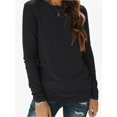 thumbnail image 1 of Womens Casual Long Sleeve Round Neck Shirts Basic Fall and Winter Tops, 1 of 6