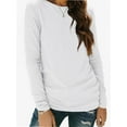 thumbnail image 1 of Womens Casual Long Sleeve Round Neck Shirts Basic Fall and Winter Tops, 1 of 5