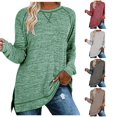 thumbnail image 1 of Womens Casual Long Sleeve Round Neck Sweatshirts Printed Loose Top Athletic Women Women Thin Long Sleeve Shirt Ladies Long Sleeve Shirts, 1 of 7
