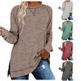 thumbnail image 1 of Womens Casual Long Sleeve Round Neck Sweatshirts Printed Loose Top Athletic Women Women Thin Long Sleeve Shirt Ladies Long Sleeve Shirts, 1 of 7