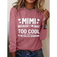 thumbnail image 1 of Womens Casual Long Sleeve T-Shirt with Letter Print Grandma Shirts Graphic Pullover Tops, 1 of 5