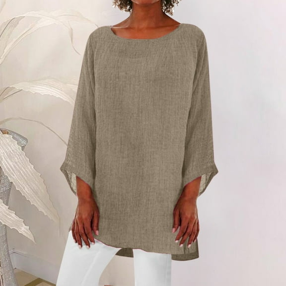 Womens Casual Long Sleeve Tunic Tops Crew Neck Shirt Blouses Womens Short Sleeve Tops Womens Workout Shirts Womens Loose Fit Running Tops Long Sleeve Shirt Women Womens Loose Fit Workout