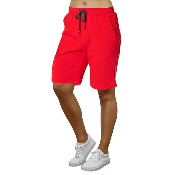 Womens Casual Loose Fit Bermuda Shorts With Zipper Pockets