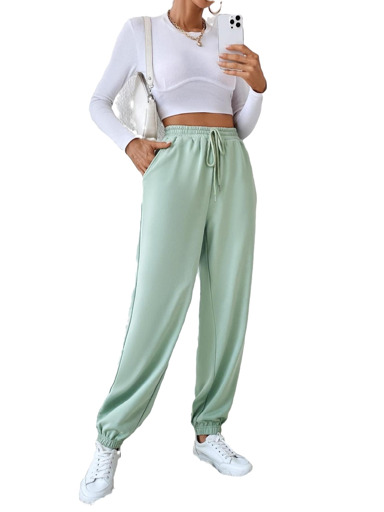 Mint green sweatpants hotsell