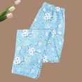 thumbnail image 1 of Womens Casual Pants High Waist Casual Soft Lightweight Elastic Waistband Comfortable Sleepwear Trousers Loose Fit Home Wear Slacks for Women, 1 of 3