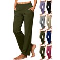 thumbnail image 1 of Womens Casual Pants High Waisted Yoga Pant Elastic Casual Work Golf Trousers, 1 of 8