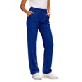 thumbnail image 1 of Womens Casual Pants Solid Color Wide Fit Trouses Straight Leg Athletic Work Pants With Pockets, 1 of 6