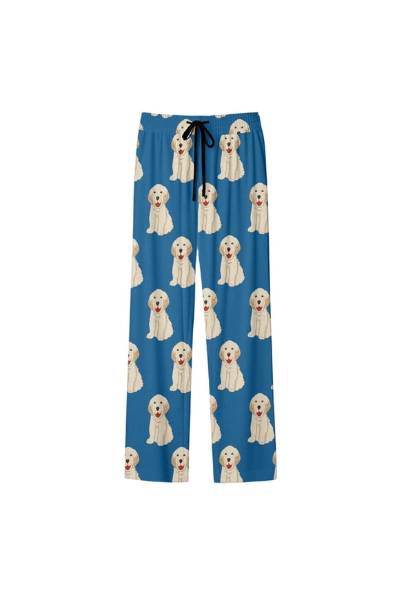 Womens Casual Pants With All Over Print Trousers Stretch Fit Flowy Relaxed Fit Bottoms