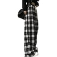 thumbnail image 1 of Womens Casual Plaid Baggy Jeans High Waisted Goth Grunge Pants Y2K Clothing Drawstring Pants Streetwear, 1 of 7