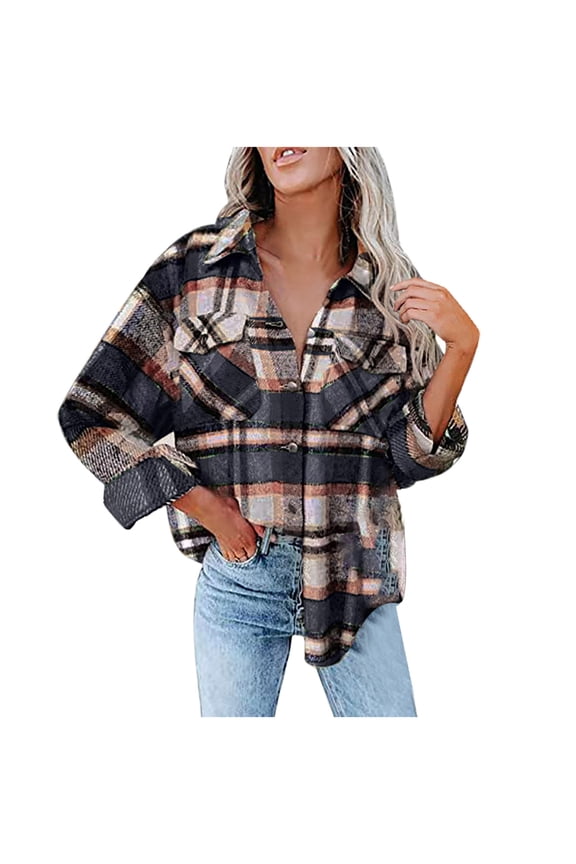 2024 Plaid Hoodie Shirts for Men,Mens Plaid Hoodie Shirts Jacket,Men's Flannel Shirt Plaid Hoodie Long Sleeve Fall Casual Button Down Shirts Jacket