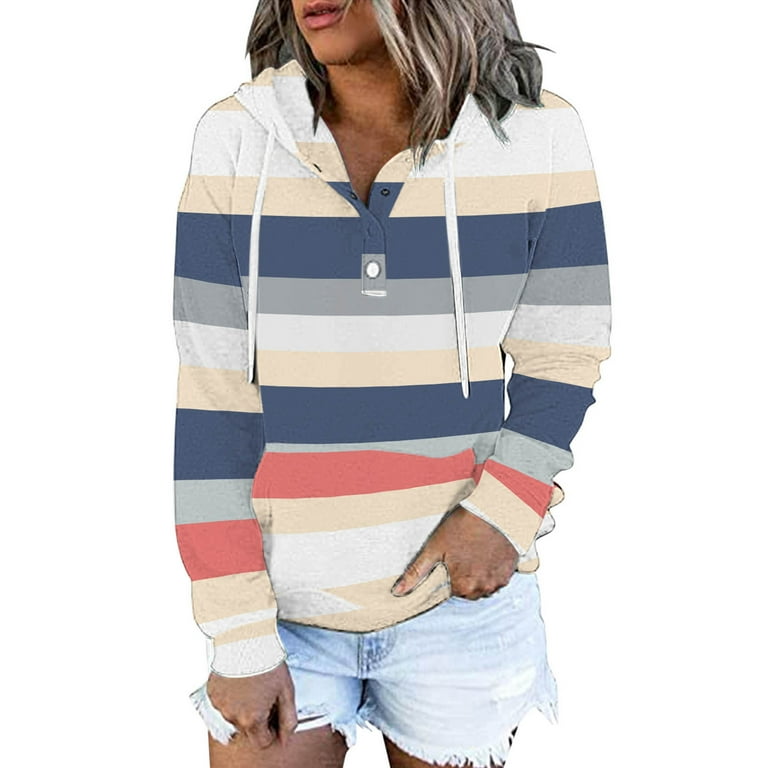 Hooded button front check 2024 sweatshirt