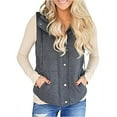 thumbnail image 1 of Womens Casual Quilted Puffer Vest Lightweight Zip Up Drawstring Jacket Outerwear with Pockets, 1 of 4