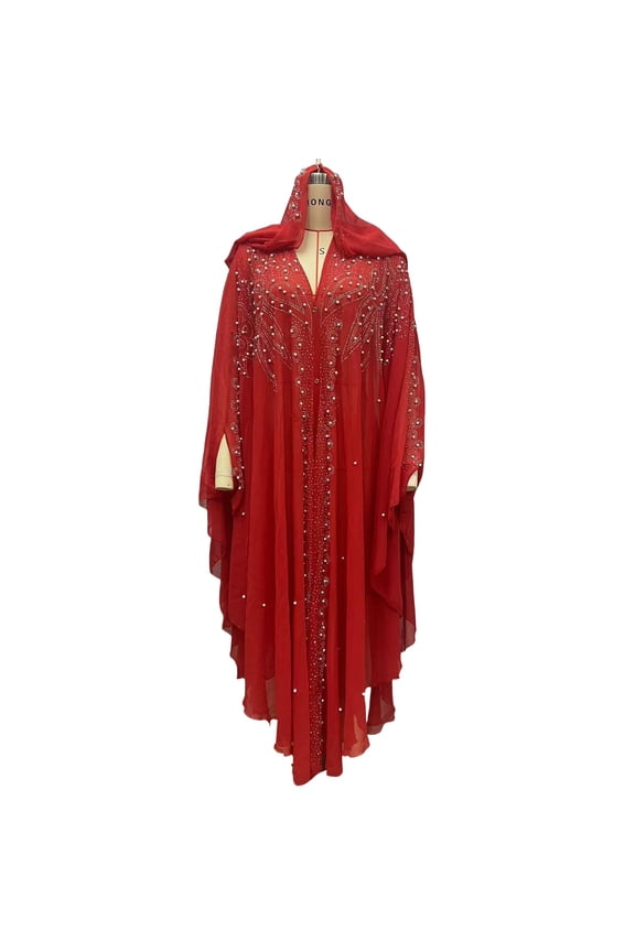 Womens Casual Rhinestone Chiffon Long Dress Hoodie Shawl Cloak Lace Robe Long Sleeve Dress for Girls 12-14 Vintage Lace Bodice Nightgown Dress Hijabs for Women Mens Tunic Robe with Hood Nigerian