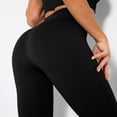 thumbnail image 1 of Womens Casual Ribbed Printed High Waist Athletic Yoga Pants Stretch Leggings, 1 of 8