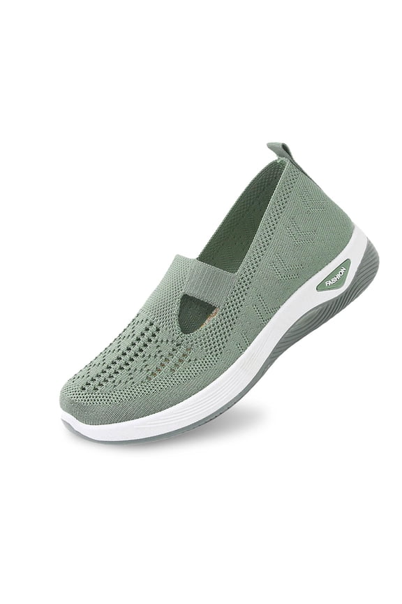 Womens Casual Shoes, Breathable Mesh Slip On Flat Comfortable Walking Shoes, For Daily Wear With Jeans All Season