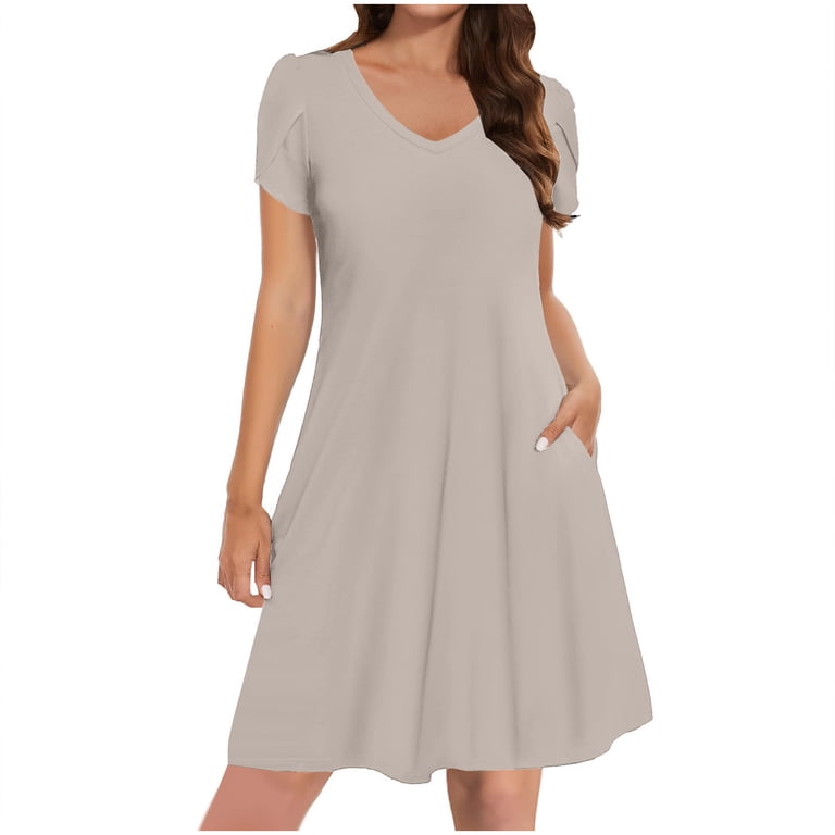 chinese dress ladies Swing Pocket Dress, Black / L main image 0