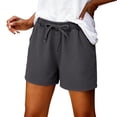 thumbnail image 1 of Womens Casual Shorts JIANLAI Mid Rise Denim Shorts Junior Stretchy Casual Frayed Hem Hot Summer Jorts (XS-S) Gray, 1 of 9