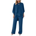 thumbnail image 1 of Womens Casual Shoulder Irregular Two Piece Set - Spandex, Loose Fit, All Seasons - S-XXXL, 1 of 5